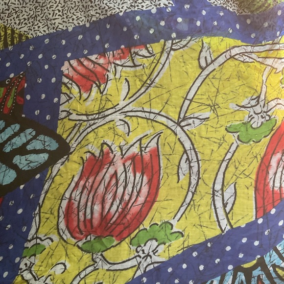 “ZARA SCARF” Multi Patterned and Multi Coloured Chiffon Scarf. - Picture 3 of 9